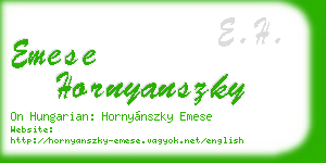 emese hornyanszky business card