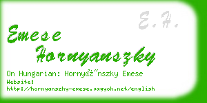 emese hornyanszky business card